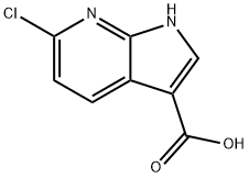 6-クロロ-1H-ピロロ[2,3-B]ピリジン-3-カルボン酸 化学構造式