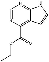 Ethyl 7H-pyrrolo[2,3-d]pyriMidine-4-carboxylate 化学構造式