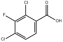 2,4-二氯-3-氟苯甲酸 结构式
