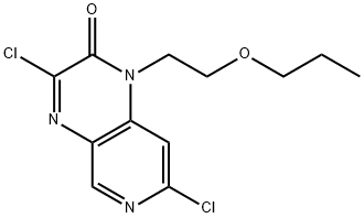 3,7-Dichloro-1-(2-propoxyethyl)-1H,2H-pyrido-[3,4-b]pyrazin-2-one Structure