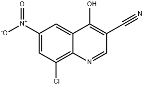 3-Quinolinecarbonitrile, 8-chloro-4-hydroxy-6-nitro- Structure