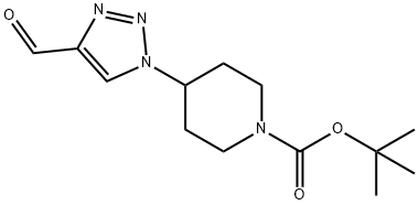1-Piperidinecarboxylic acid, 4-(4-forMyl-1H-1,2,3-triazol-1-yl)-, 1,1-diMethylethyl ester Structure