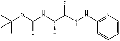 (S)-tert-Butyl 1-oxo-1-(2-(pyridin-2-yl)hydrazinyl)propan-2-ylcarbamate 化学構造式