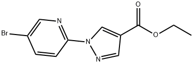 1-(5-BROMO-PYRIDIN-2-YL)-1H-PYRAZOLE-4-CARBOXYLIC ACID ETHYL ESTER, 915394-68-2, 结构式