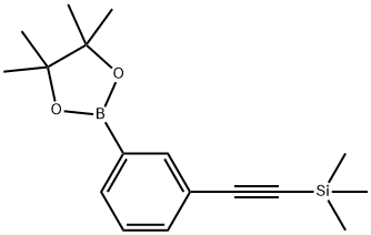 3-(4,4,5,5-Tetramethyl-[1,3,2]dioxaborolan-2-yl)-phenylethynyl-trimethylsilane Struktur