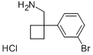 [1-(3-BROMOPHENYL)CYCLOBUTYL]METHANAMINE;HYDROCHLORIDE, 915402-09-4, 结构式