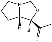 Ethanone, 1-(tetrahydro-1-methyl-1H,3H-pyrrolo[1,2-c]oxazol-1-yl)-, (1R-cis)- Structure