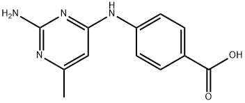 p-(2-アミノ-6-メチル-4-ピリミジニルアミノ)安息香酸 化学構造式