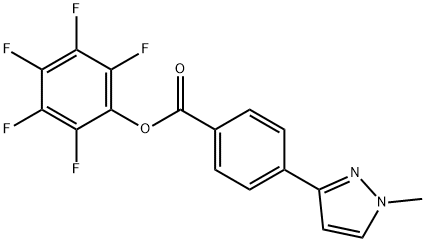 4-(1-メチル-1H-ピラゾール-3-イル)安息香酸ペンタフルオロフェニル 化学構造式