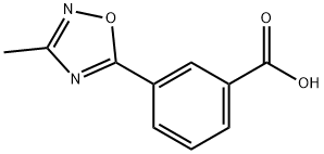 3-(3-メチル-1,2,4-オキサジアゾール-5-イル)安息香酸 化学構造式