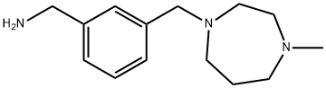 3-[(4-Methylhomopiperazin-1-yl)methyl]benzylamine 化学構造式