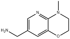 4-甲基-3,4-二氢-2H-吡啶并[3,2- B]并[1,4]氧-7-基)甲胺, 915707-59-4, 结构式