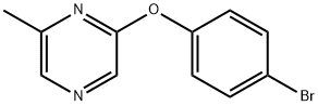 2-(4-ブロモフェノキシ)-6-メチルピラジン 化学構造式