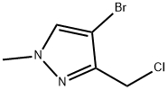 4-bromo-3-(chloromethyl)-1-methyl-1h-pyrazole Struktur
