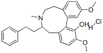6,7,8,9-tetrahydro-2,12-dimethoxy-7-methyl-6-phenethyl-5H-dibenz[d,f]azonin-1-ol hydrochloride Structure