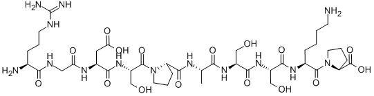 H-ARG-GLY-ASP-SER-PRO-ALA-SER-SER-LYS-PRO-OH, 91575-25-6, 结构式