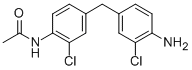 N-acetyl-4,4'-methylenebis(2-chloroaniline) Struktur