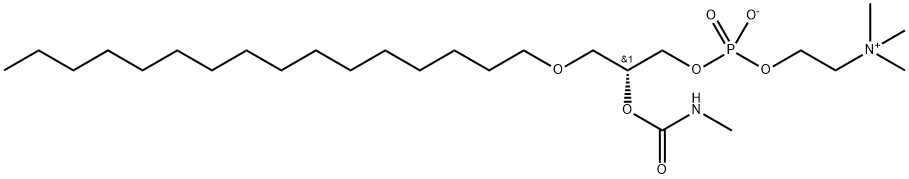 1-O-HEXADECYL-2-N-METHYLCARBAMYL-SN-GLYCERO-3-PHOSPHOCHOLINE Struktur