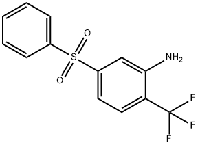 BenzenaMine, 5-(phenylsulfonyl)-2-(trifluoroMethyl)- Structure