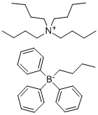 TETRABUTYLAMMONIUM PHENYLTRIBUTYLBORATE 化学構造式