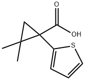 2,2-ジメチル-1-(2-チエニル)シクロプロパンカルボン酸 化学構造式