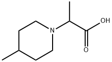 2-(4-甲基哌啶-1-基)丙酸 结构式