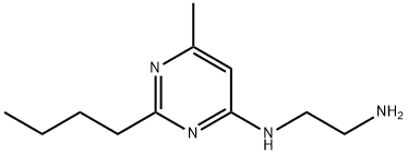N-(2-ブチル-6-メチルピリミジン-4-イル)エタン-1,2-ジアミン 化学構造式