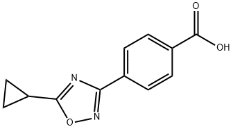 4-(5-シクロプロピル-1,2,4-オキサジアゾール-3-イル)安息香酸 化学構造式