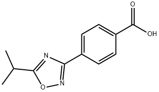 4-(5-イソプロピル-1,2,4-オキサジアゾール-3-イル)安息香酸 化学構造式