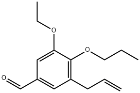3-アリル-5-エトキシ-4-プロポキシベンズアルデヒド 化学構造式