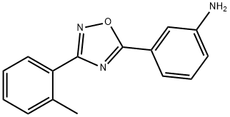 3-[3-(2-methylphenyl)-1,2,4-oxadiazol-5-yl]aniline Structure