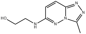 2-[(3-メチル[1,2,4]トリアゾロ[4,3-B]ピリダジン-6-イル)アミノ]エタノール 化学構造式