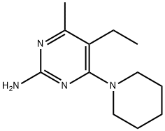 5-エチル-4-メチル-6-(1-ピペリジニル)-2-ピリミジンアミン 化学構造式