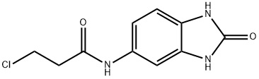 3-クロロ-N-(2-オキソ-2,3-ジヒドロ-1H-ベンズイミダゾール-5-イル)プロパンアミド 化学構造式