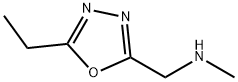 1-(5-エチル-1,3,4-オキサジアゾール-2-イル)-N-メチルメタンアミン 化学構造式