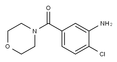 2-クロロ-5-(モルホリン-4-イルカルボニル)アニリン 化学構造式