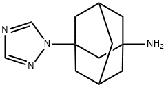 3-(1H-1,2,4-トリアゾール-1-イル)-1-アダマンタンアミン 化学構造式