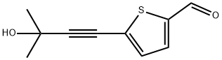 5-(3-羟基-3-甲基丁-1-炔-1-基)噻吩-2-甲醛, 915921-21-0, 结构式