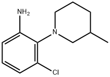 3-クロロ-2-(3-メチル-1-ピペリジニル)アニリン 化学構造式