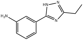 3-(5-エチル-4H-1,2,4-トリアゾール-3-イル)アニリン 化学構造式