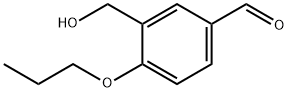 3-(ヒドロキシメチル)-4-プロポキシベンズアルデヒド 化学構造式