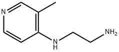 N-(3-メチルピリジン-4-イル)エタン-1,2-ジアミン 化学構造式