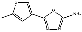 5-(5-メチル-3-チエニル)-1,3,4-オキサジアゾール-2-アミン 化学構造式