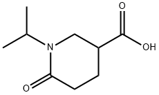 1-イソプロピル-6-オキソピペリジン-3-カルボン酸 化学構造式