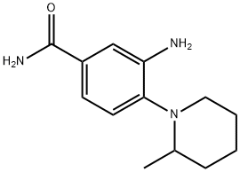 3-アミノ-4-(2-メチル-1-ピペリジニル)ベンズアミド 化学構造式