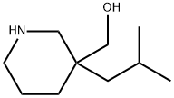 (3-イソブチルピペリジン-3-イル)メタノール 化学構造式