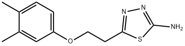 5-[2-(3,4-ジメチルフェノキシ)エチル]-1,3,4-チアジアゾール-2-アミン 化学構造式