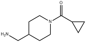 1-[1-(シクロプロピルカルボニル)ピペリジン-4-イル]メタンアミン 化学構造式