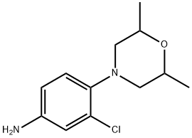 3-クロロ-4-(2,6-ジメチル-4-モルホリニル)アニリン 化学構造式