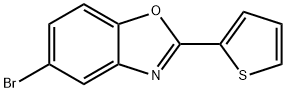 5-ブロモ-2-(2-チエニル)-1,3-ベンズオキサゾール 化学構造式